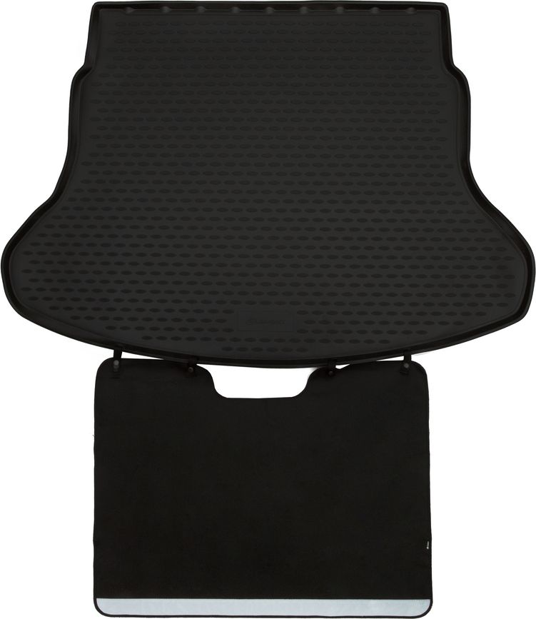 Коврик Element Econom для багажника с функцией защиты бампера Kia Rio IV седан 2017-2026. Артикул ELEMENT.SET.006