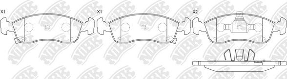 Тормозные колодки NiBK передние для Ravon R4 2015-2026. Артикул PN0627