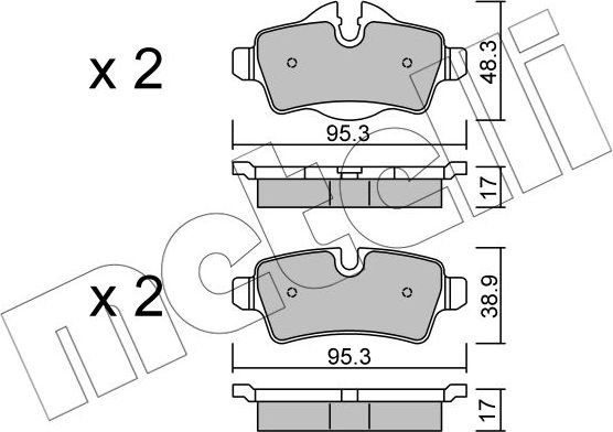 Тормозные колодки Metelli. Артикул 22-0769-0