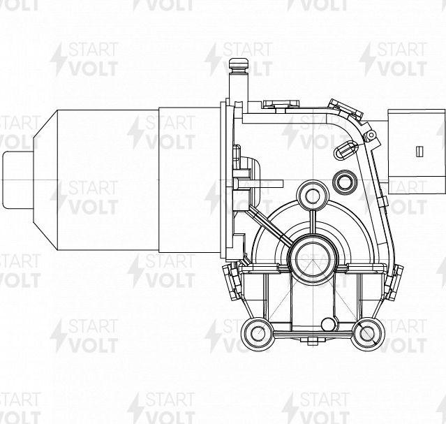 Мотор стеклоочистителя (моторчик дворников) StartVOLT передний для Haval Jolion I 2021-2026. Артикул VWF 0562