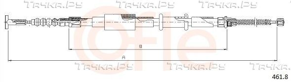 Трос ручника (тросик ручного тормоза) Cofle. Артикул 461.8
