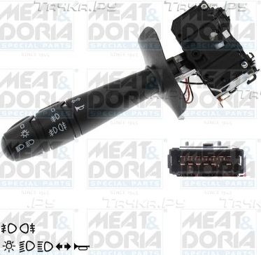 Подрулевой переключатель Meat & Doria для Dacia Logan II 2007-2026. Артикул 23055