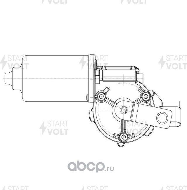 Мотор стеклоочистителя (моторчик дворников) StartVOLT передний левый для Mercedes-Benz M-Класс II (W164) 2005-2011. Артикул VWF 1511