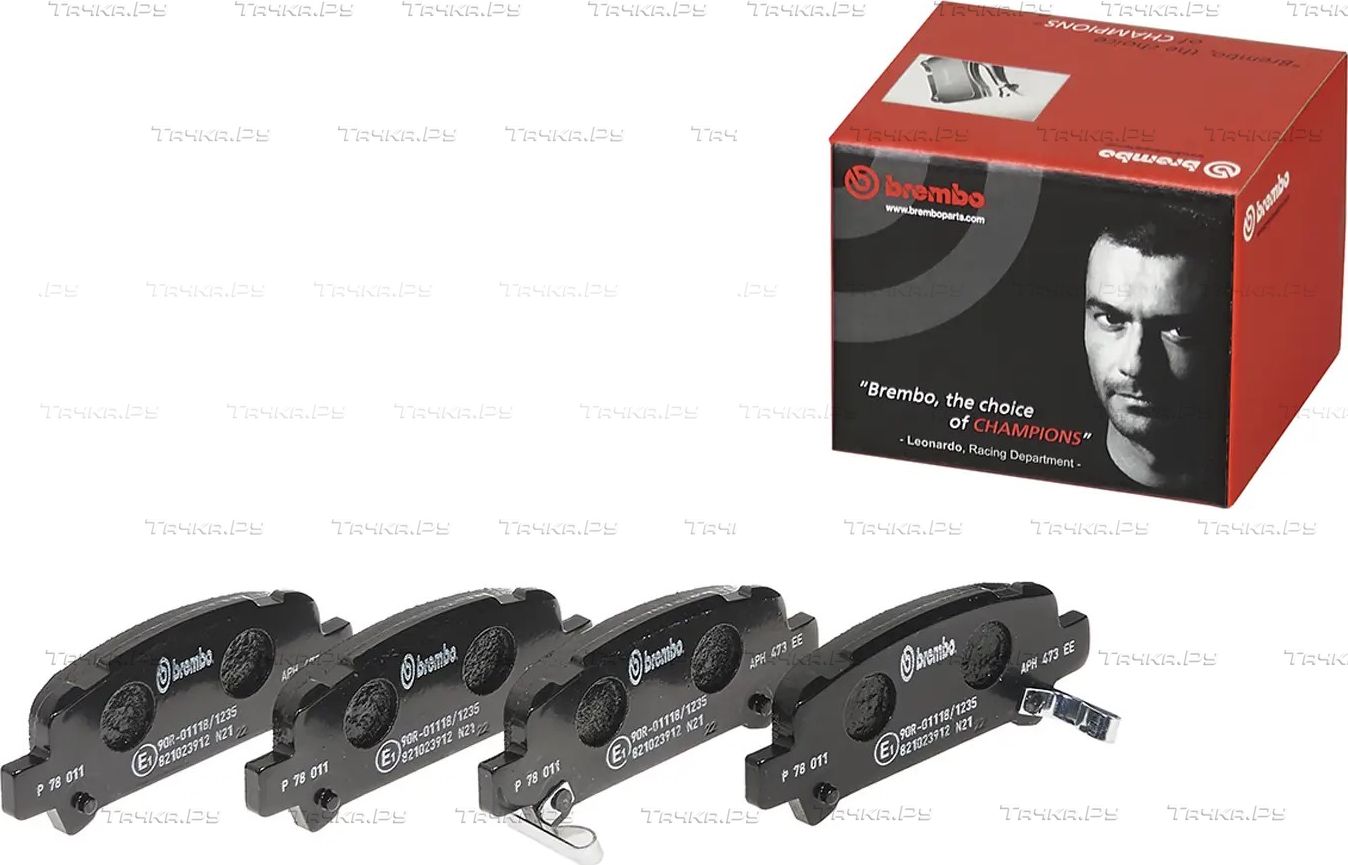 Тормозные колодки Brembo задние для Subaru Impreza II 2000-2009. Артикул P 78 011