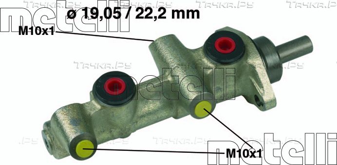 Тормозной цилиндр главный Metelli (Чугун). Артикул 05-0197