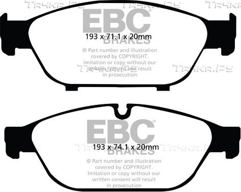 Тормозные колодки EBC Brakes. Артикул DP42086R