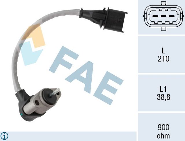 Датчик положения коленвала FAE для Land Rover Discovery II 1998-2004. Артикул 79383