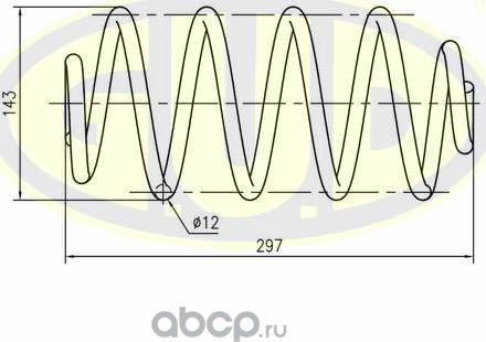 Пружина подвески G.U.D. задняя для Opel Astra H 2004-2014. Артикул GCS263455