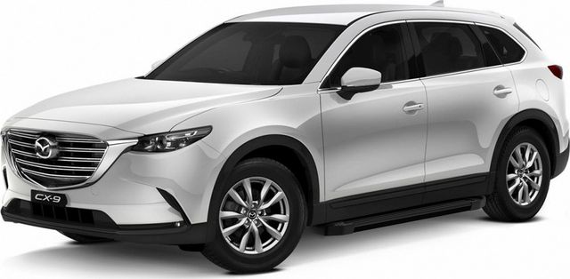Пороги алюминиевые Rival Black для Mazda CX-9 II 2016-2026. Артикул F193ALB.3803.2