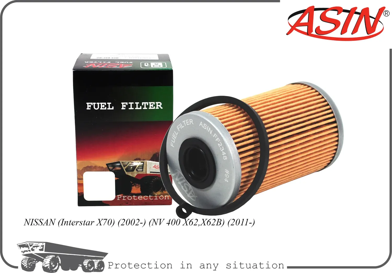 Фильтр топливный 16405-00Q0B/ASIN.FF2348 ASIN Asin. Артикул ASINFF2348