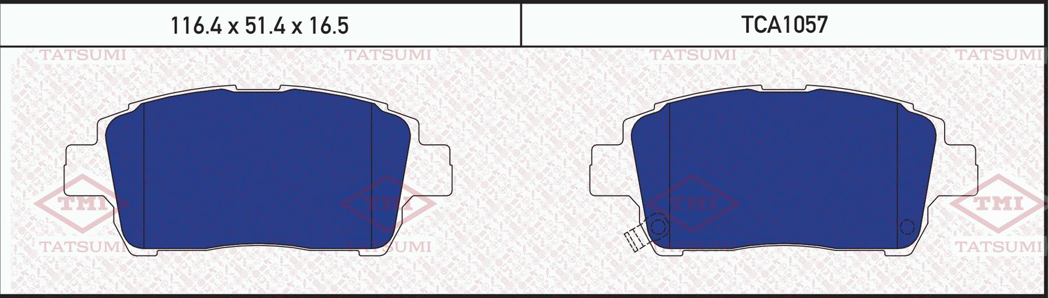 Колодки тормозные TOYOTA YARIS 99- перед. (Tatsumi). Артикул TCA1057