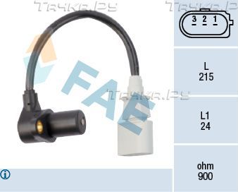Датчик положения коленвала FAE для Volkswagen Jetta V 2004-2010. Артикул 79048