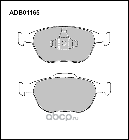Колодки тормозные дисковые | перед | (Allied Nippon). Артикул ADB01165