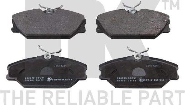 Тормозные колодки NK. Артикул 223946