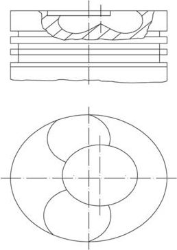 Поршень Mahle для Audi A3 II (8P) 2003-2010. Артикул 028 PI 00112 000