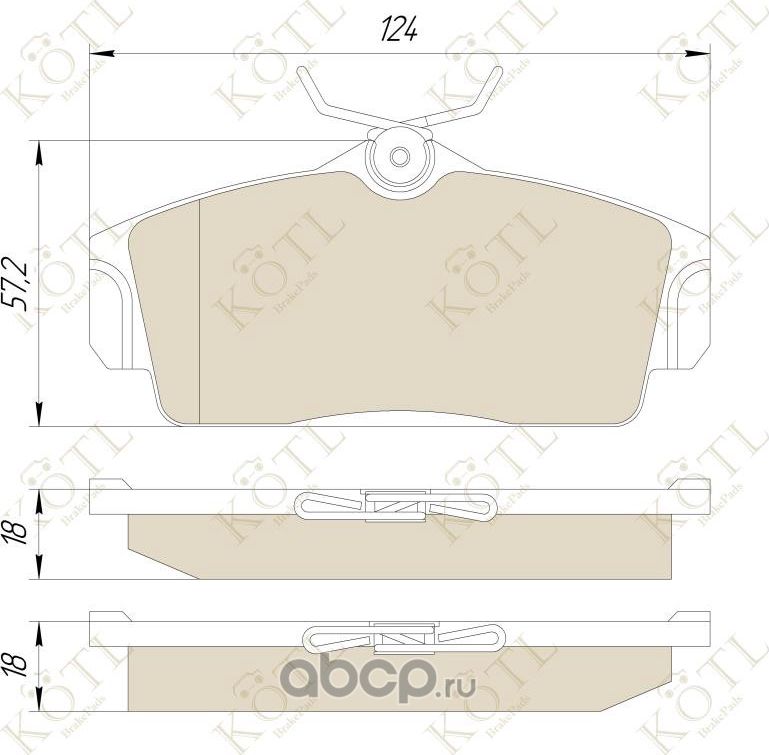 Колодки тормозные передние NISSAN ALMERA II  PRIMERA II (Kotl). Артикул 3168kt