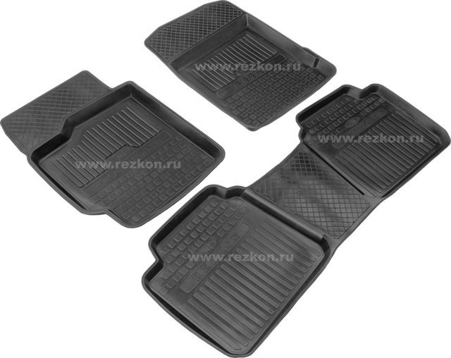 Коврики Rezkon резиновые для салона Toyota Camry 40 (V40, XV40) 2006-2011. Артикул 1034010100