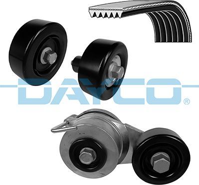 Приводной ремень поликлиновой с роликами (комплект) Dayco. Артикул KPV725