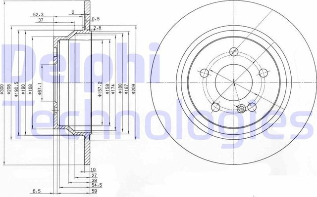 Тормозной диск Delphi. Артикул BG3757