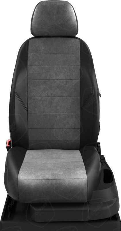 Чехлы Автолидер на сидения для Vortex Estina 1 2008-2012, цвет Черный/Тёмно-серый. Артикул VR39-0101-EC13