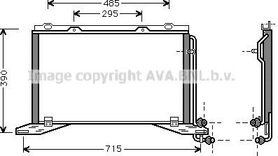 Радиатор кондиционера (конденсатор) AVA (алюминий). Артикул MS5222