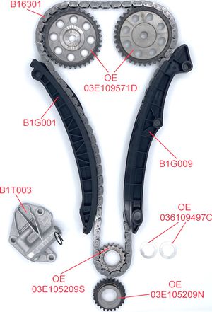 Цепь ГРМ Borsehung для Volkswagen Jetta VI 2011-2019. Артикул B16296