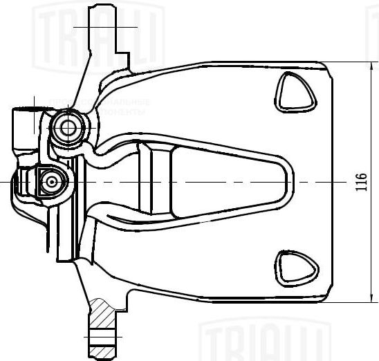 Тормозной суппорт Trialli передний левый для Fiat Panda II 2004-2013. Артикул CF 162109