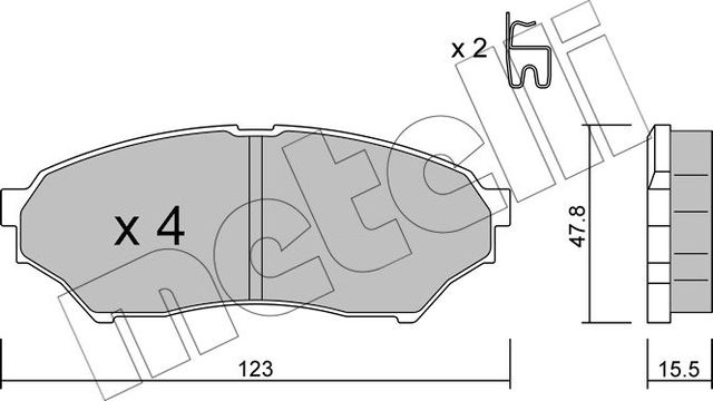 Тормозные колодки Metelli. Артикул 22-0397-0