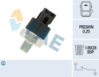 Датчик давления масла FAE. Артикул 12550