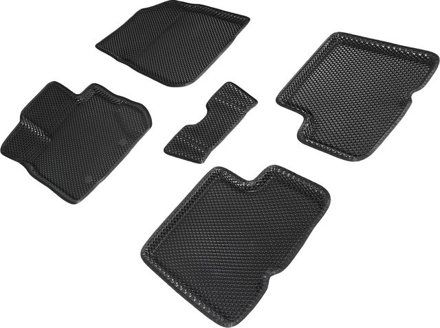 Коврики Seintex 3D EVA ромб для салона Nissan Terrano III 2014-2016 ЧЕРНЫЕ. Артикул 95485