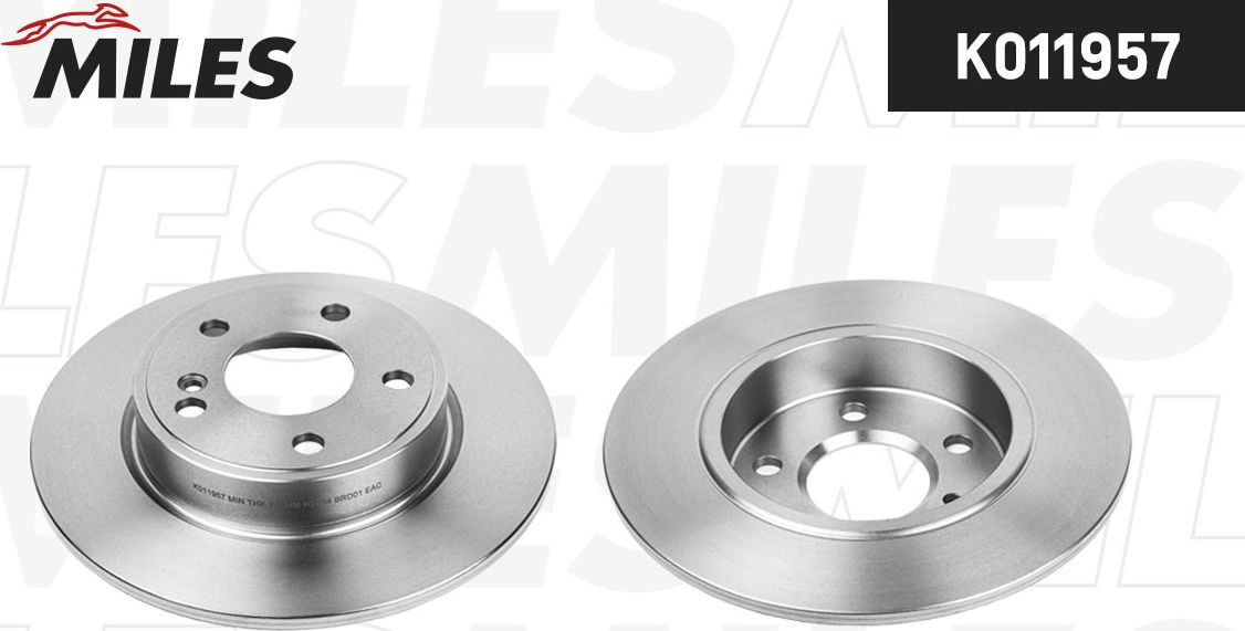 Диск тормозной MERCEDES A(W176) 12-/B(W246) 11- задний D 276мм (Miles). Артикул K011957
