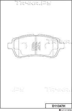 Тормозные колодки MK Kashiyama передние для Mazda 2 II (DE) 2007-2015. Артикул D11347H