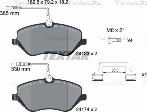 Датчик износа тормозных колодок  Textar. Артикул 98064200