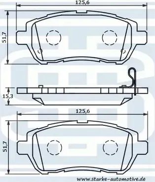 Колодки тормозные дисковые передние, комплект_(176719 Starke). Артикул 176719