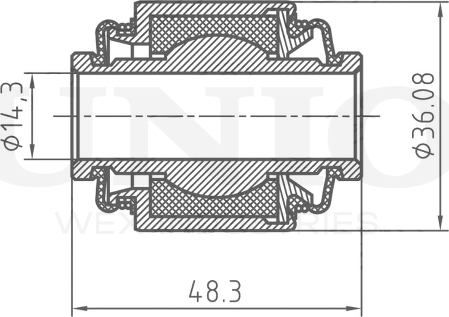 Сайлентблок поворотного кулака (Unio). Артикул RMP-20147