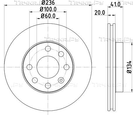 Тормозной диск Mintex передний для Opel Combo B 1994-2001. Артикул MDC322