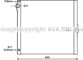 Радиатор охлаждения двигателя AVA. Артикул BWA2436
