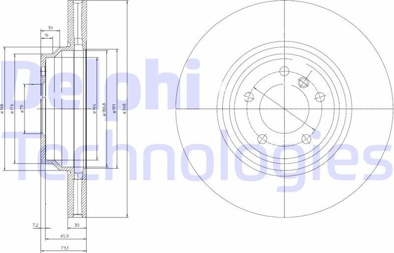 Тормозной диск Delphi. Артикул BG9019