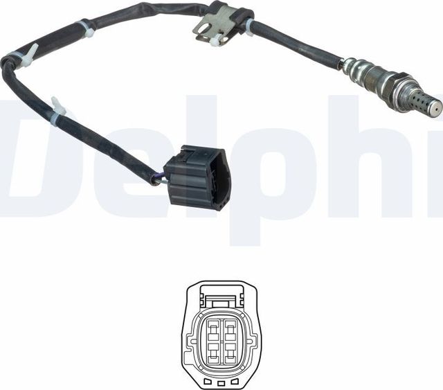 Лямбда-зонд (кислородный датчик) Delphi для Mazda 6 I (GG) 2002-2007. Артикул ES20520-12B1