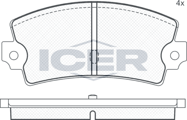 Тормозные колодки Icer для Lancia Beta 1973-1986. Артикул 180218