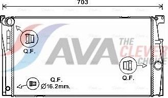 Радиатор охлаждения двигателя AVA ** CLEVER FIT ** для BMW 5 VI (F10/F11/F07) 2011-2017. Артикул BW2624