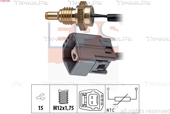 Датчик температуры охлаждающей жидкости EPS Made in Italy - OE Equivalent для Ford Fiesta IV 2000-2003. Артикул 1.830.295