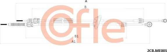 Трос переключения передач КПП Cofle. Артикул 92.2CB.ME001
