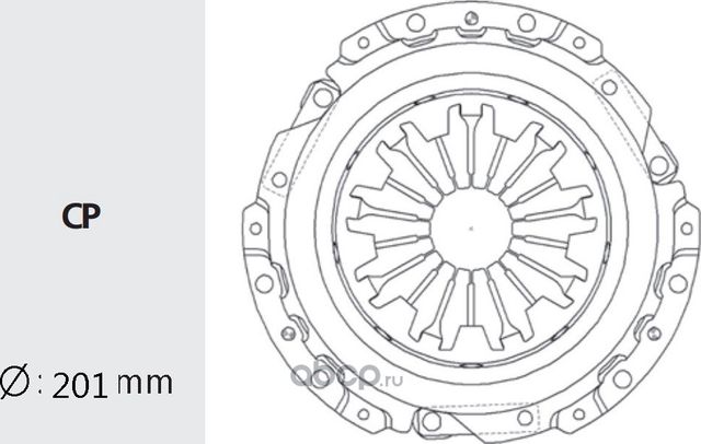 Корзина сцепления TOYOTA Corolla (86-) (1.5/1/6/1.8) (200мм) VALEO PHC. Артикул TYC14