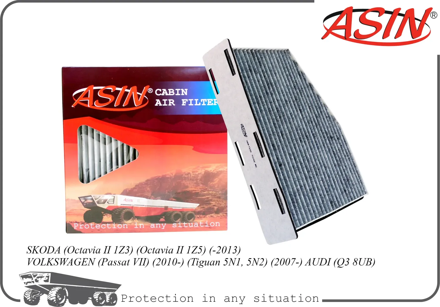 Фильтр салонный (Asin). Артикул ASINFC2743C