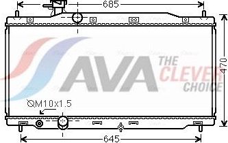 Радиатор охлаждения двигателя AVA ** CLEVER FIT ** для Honda CR-V III 2006-2012. Артикул HD2241