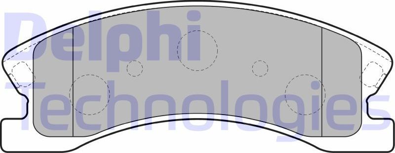 Тормозные колодки Delphi (Low-Metallic). Артикул LP1906