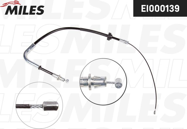 Трос ручника (тросик ручного тормоза) Miles передний для Ford Transit VI 2000-2006. Артикул EI000139