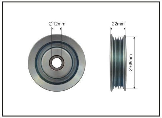 Натяжной ролик (натяжитель) приводного поликлинового ремня Caffaro (Металл). Артикул 500127
