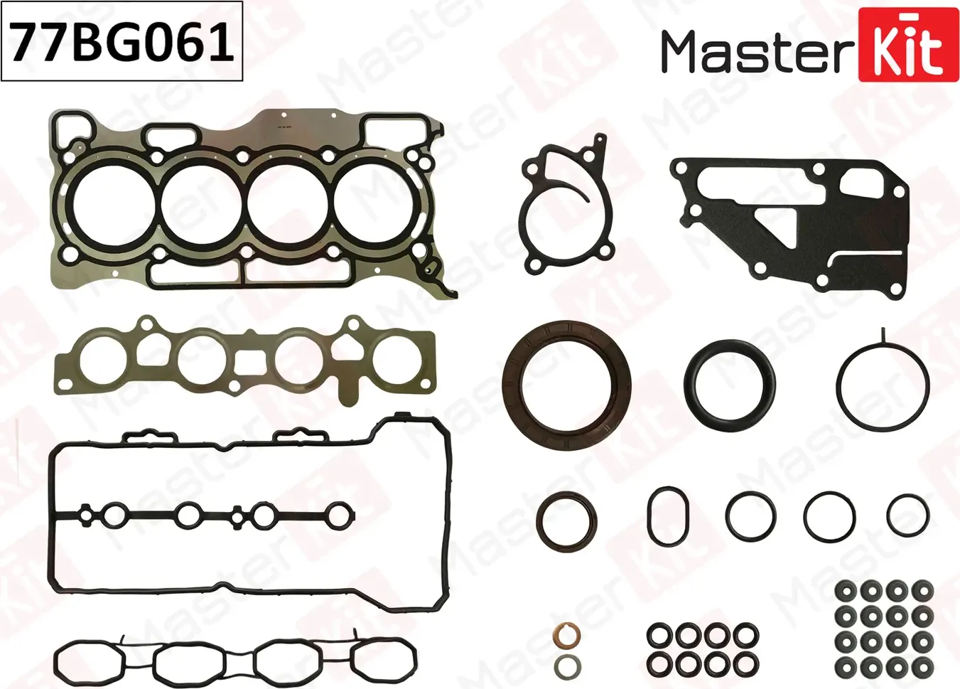 Полный комплект прокладок ДВС NISSAN TEIDA,QASHQAI HR16DE 1.6I 03 (Master KIT). Артикул 77BG061
